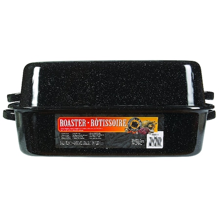 Columbian Home Granite Ware Porcelain Enamel Covered Roaster 25 lb Black 34771